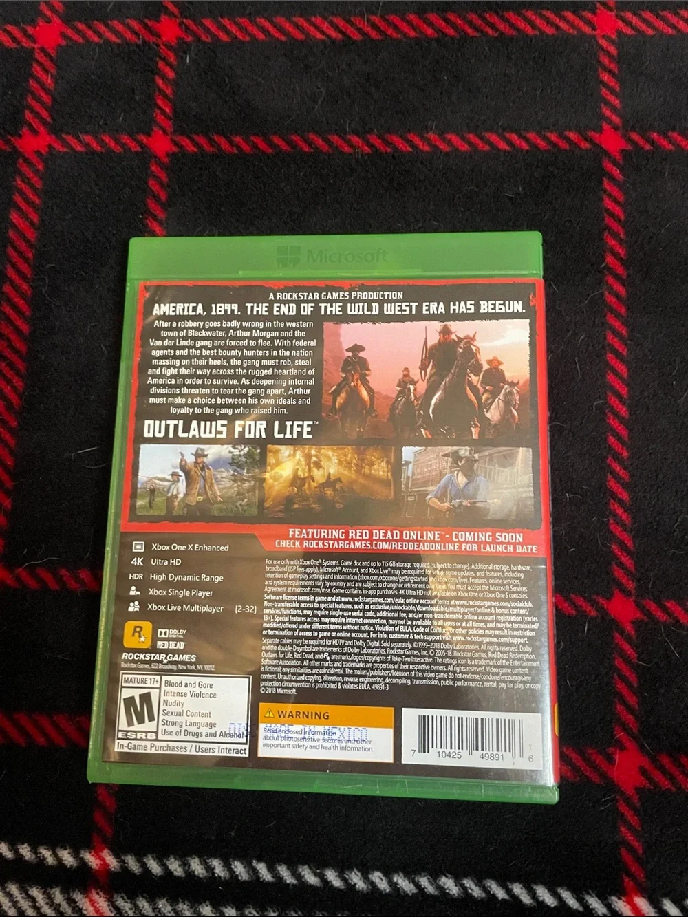 Microsoft Xbox One red dead redemption 2
